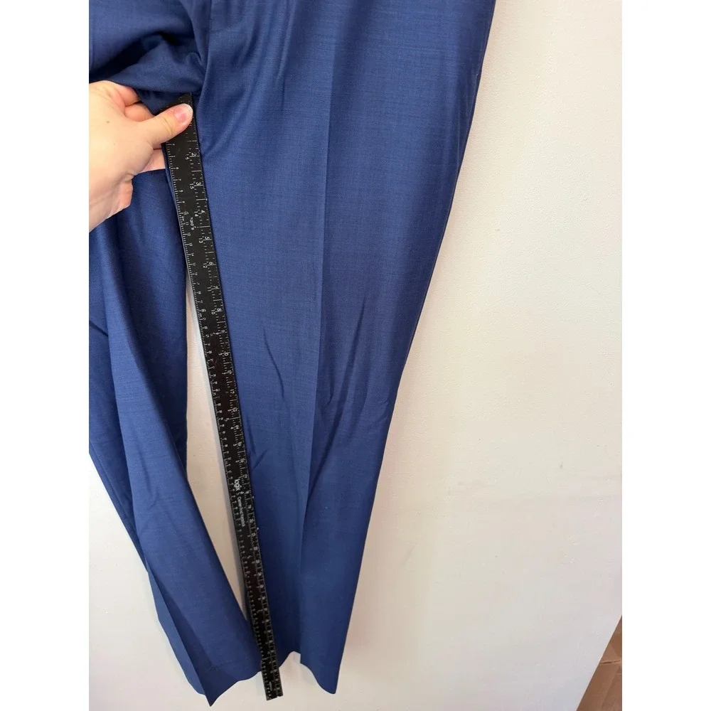 Tommy Hilfiger Mens Blue Wool Blend Flat Front Dress Pants 32R P32R